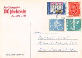 Sonderkarte 100 Jahre ENTFELDEN mit Sonderstempel!