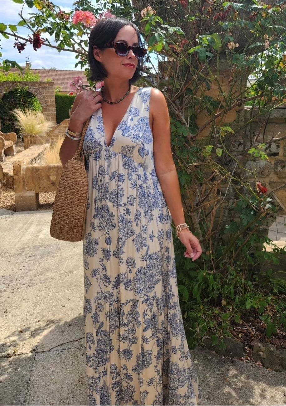 H&M Kleider: Maxikleid H&M Blumenmuster Blau Weiss Grösse S – Neu und originalverpackt aus Aesch ZH von _tigerlily_ 3