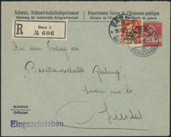 IKW Kriegswirtschaft - Brief  MiF - Helvetia - Tellbrustbild