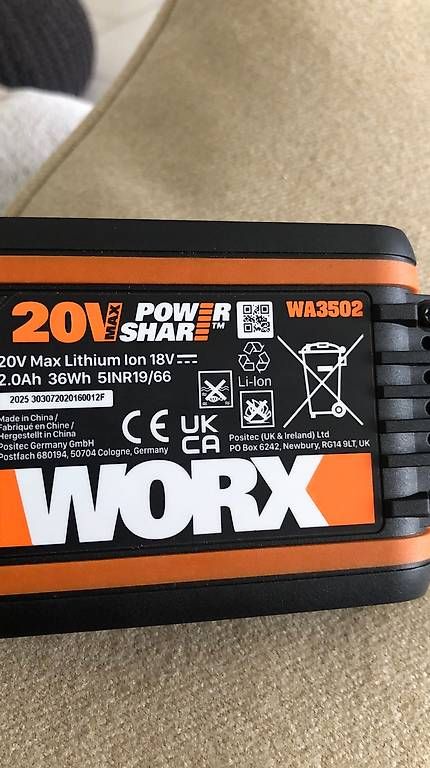 Caricatori & Batterie: Worx 2 AH  20v accu neu – Usato da Thalheim venduto da Stagecraft 1