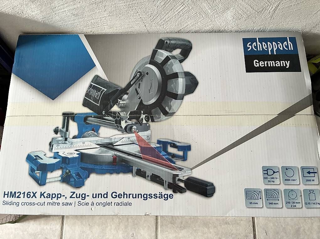 Seghe: Scheppach Kapp- und Zugsäge Gehrungssäge – Usato da Azmoos venduto da Fam.Haas 1
