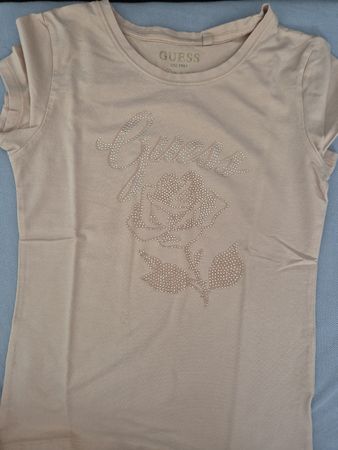 T-Shirt GUESS Rose Strass Grösse S neu
