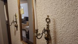 Wandleuchter Messing antik-Stil 