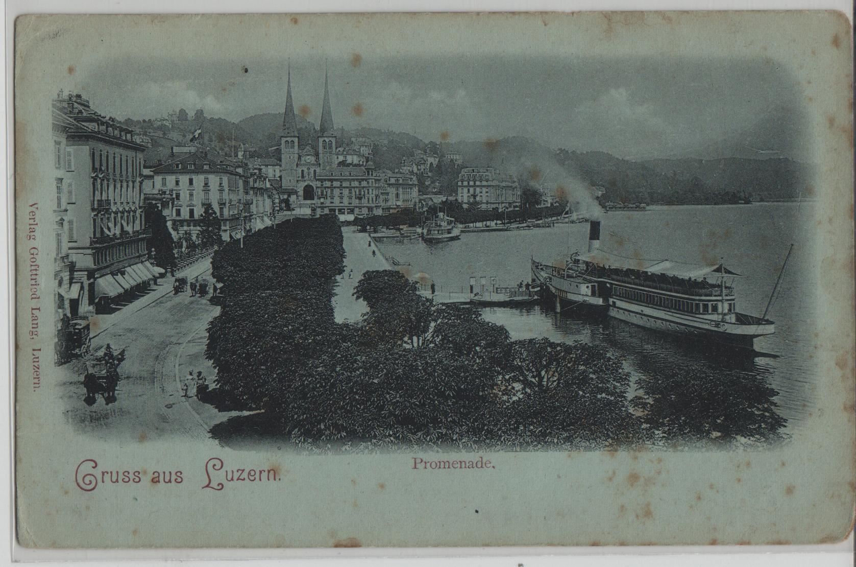 Cartes postales: Gruss aus Luzern - Promenade – Antique à Ettingen par Kartenplanet