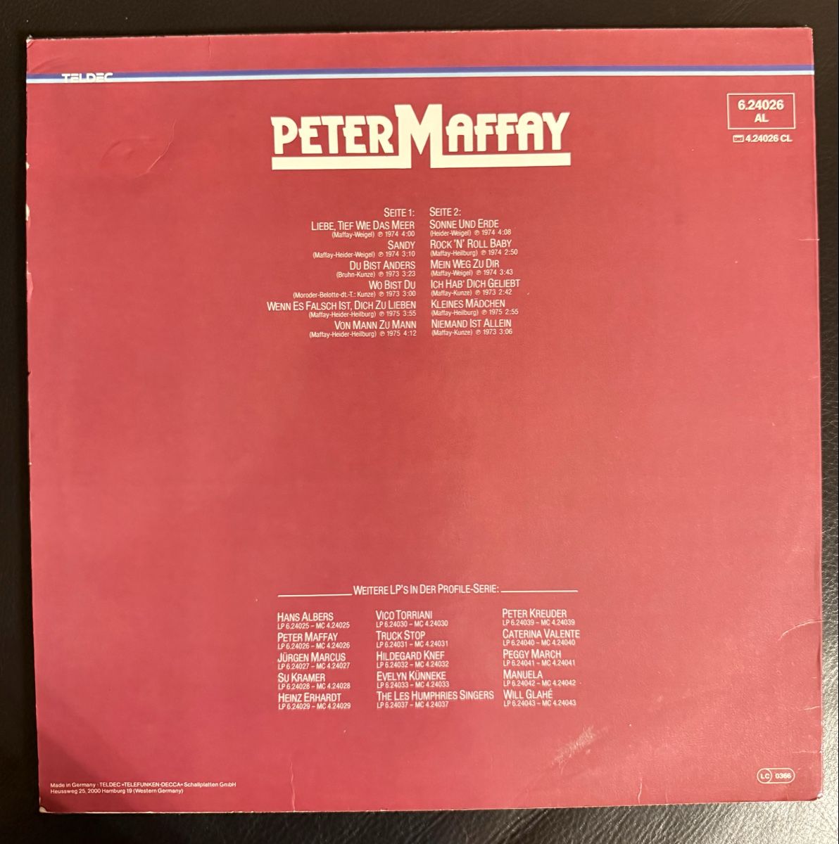 Schallplatten: Peter Maffay LP TELEFUNKEN 1976 – Gebraucht aus Goldach von Donpancho 1