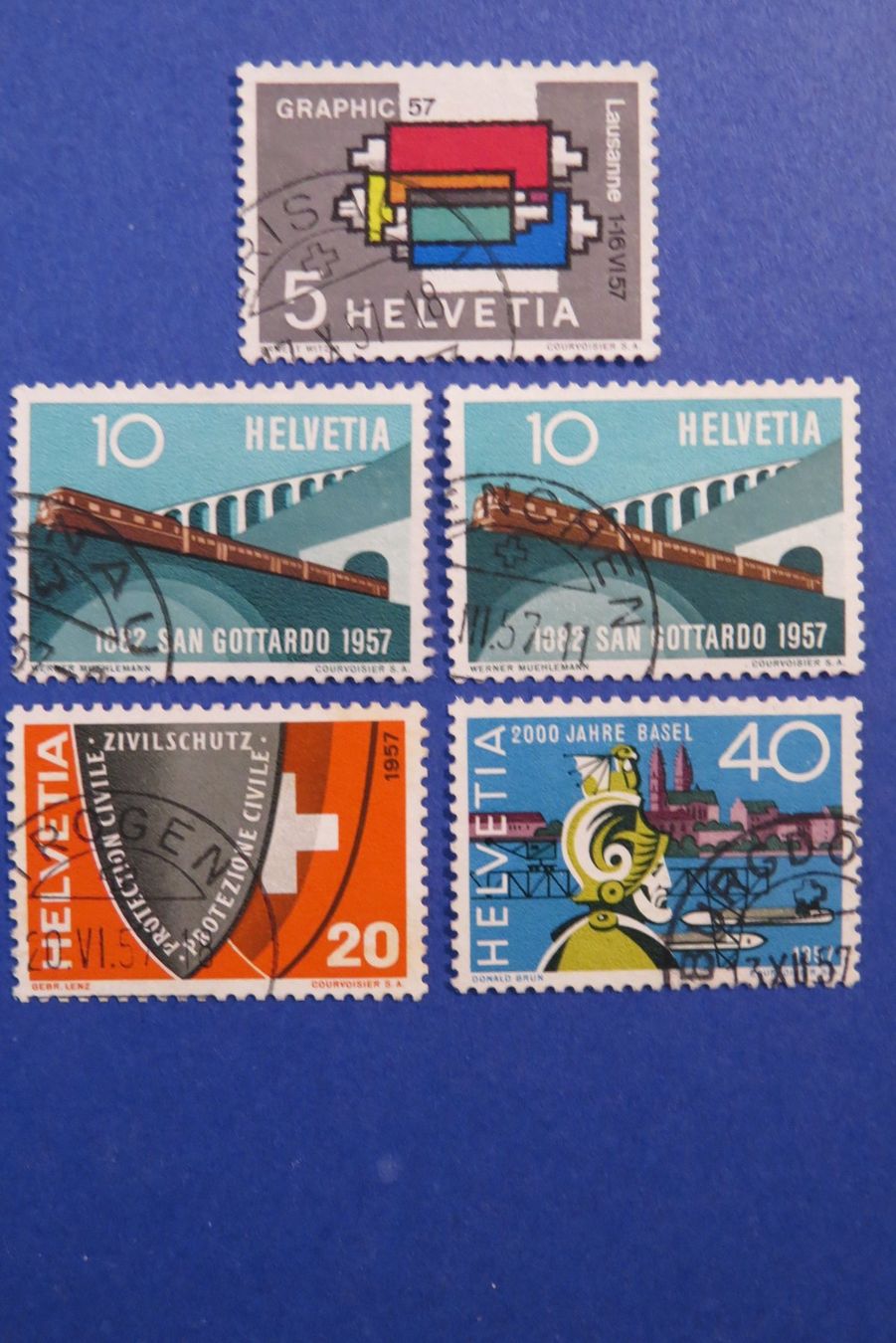 Tutti i francobolli: Serie Werbemarken 1957 gestempelt – Usato da Brunnen venduto da Kumari