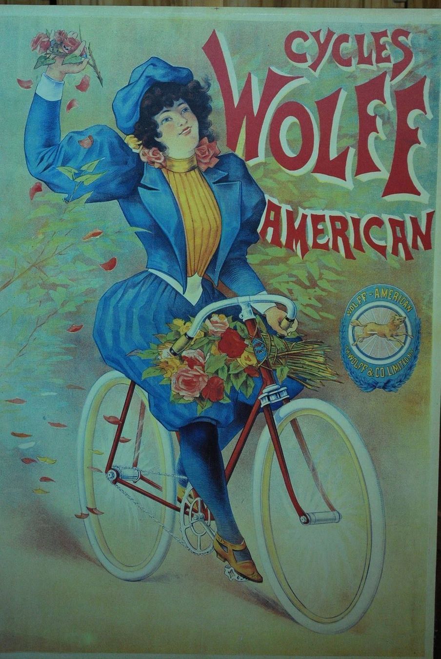 Poster & Bilder: CYCLES WOLFF AMERICAN 1895 – Gebraucht aus Schaffhausen von vintageworld