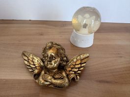2 Engel Deko / Glitterkugel