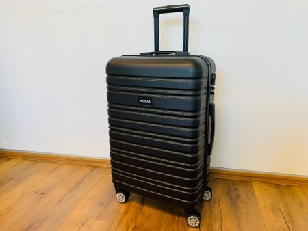 Hartschalenkoffer Koffer Rollen abnehmbar L 66cm BLACK NEU