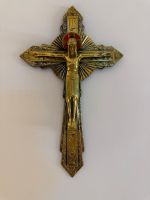 Vintage 1930 Messing Jesus Kreuz Kruzifix