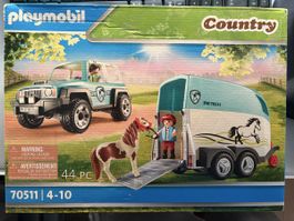 Playmobil Country 70511 Pferdeanhänger mit Auto 44 Teile