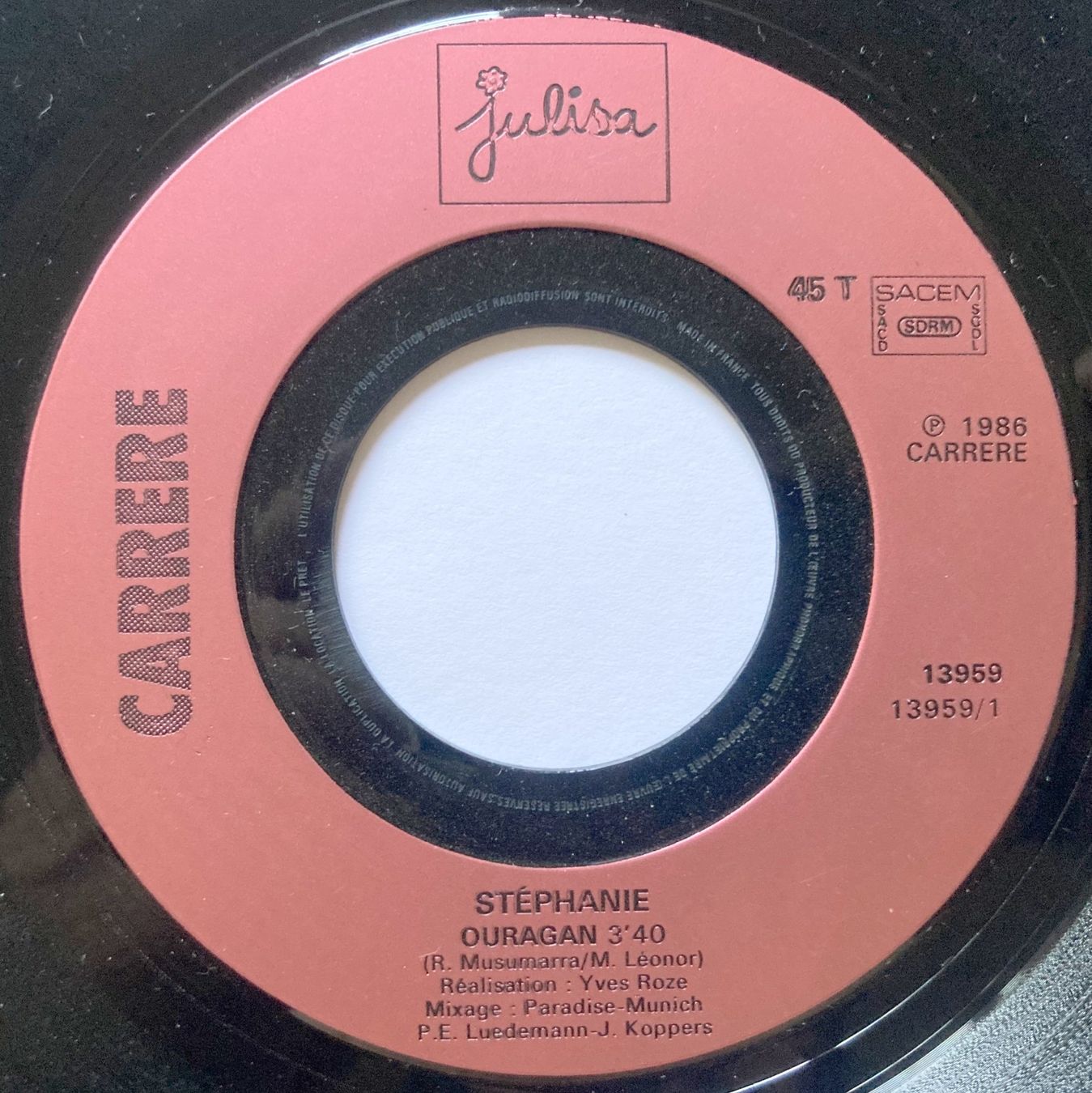 Schallplatten: STEPHANIE - OURAGAN – Gebraucht aus Bottens von hotter-than-hell 2