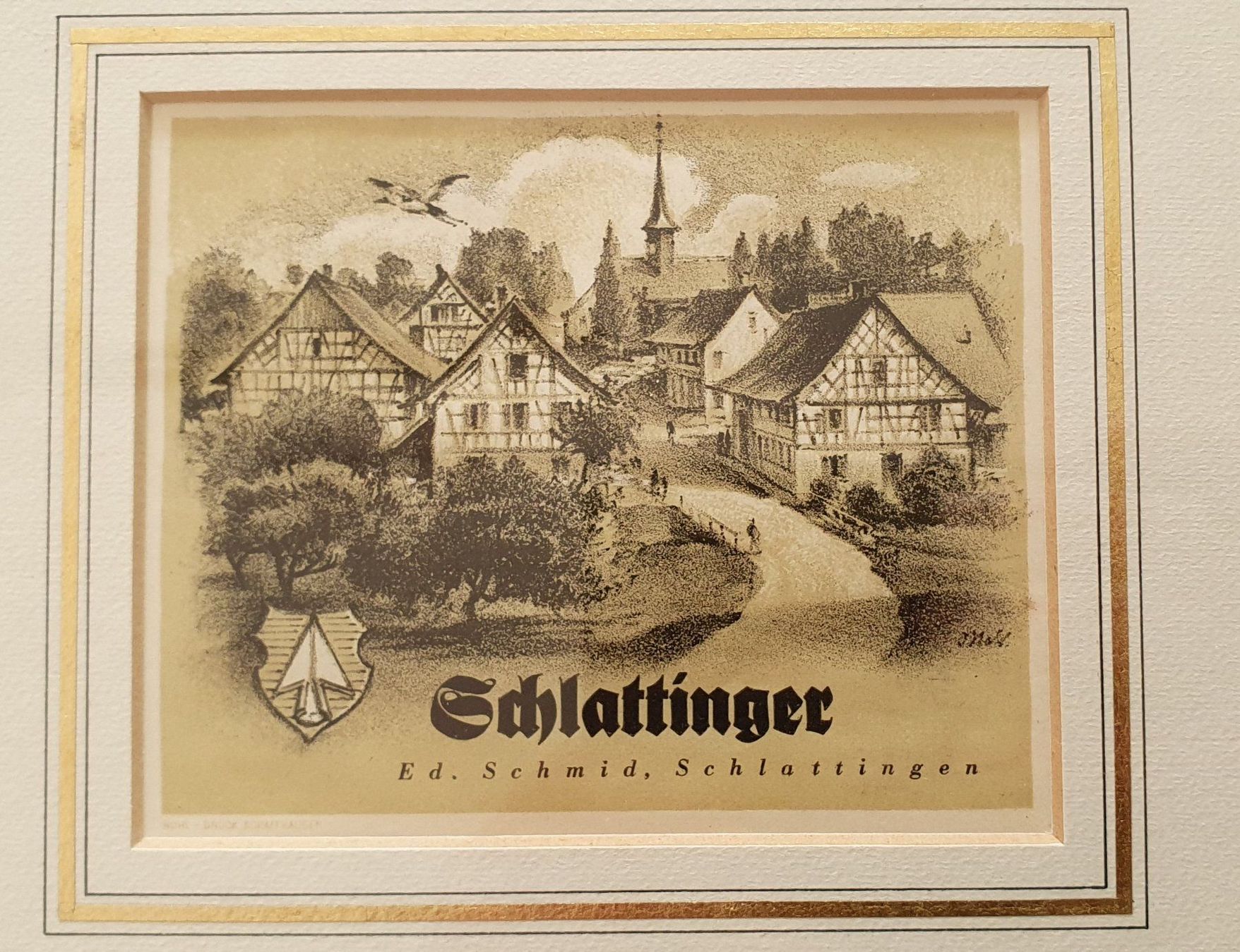 Posters & Illustrations: Schlattingen - Bild im Goldrahmen – D'occasion à Kreuzlingen par Rschweiz1 1