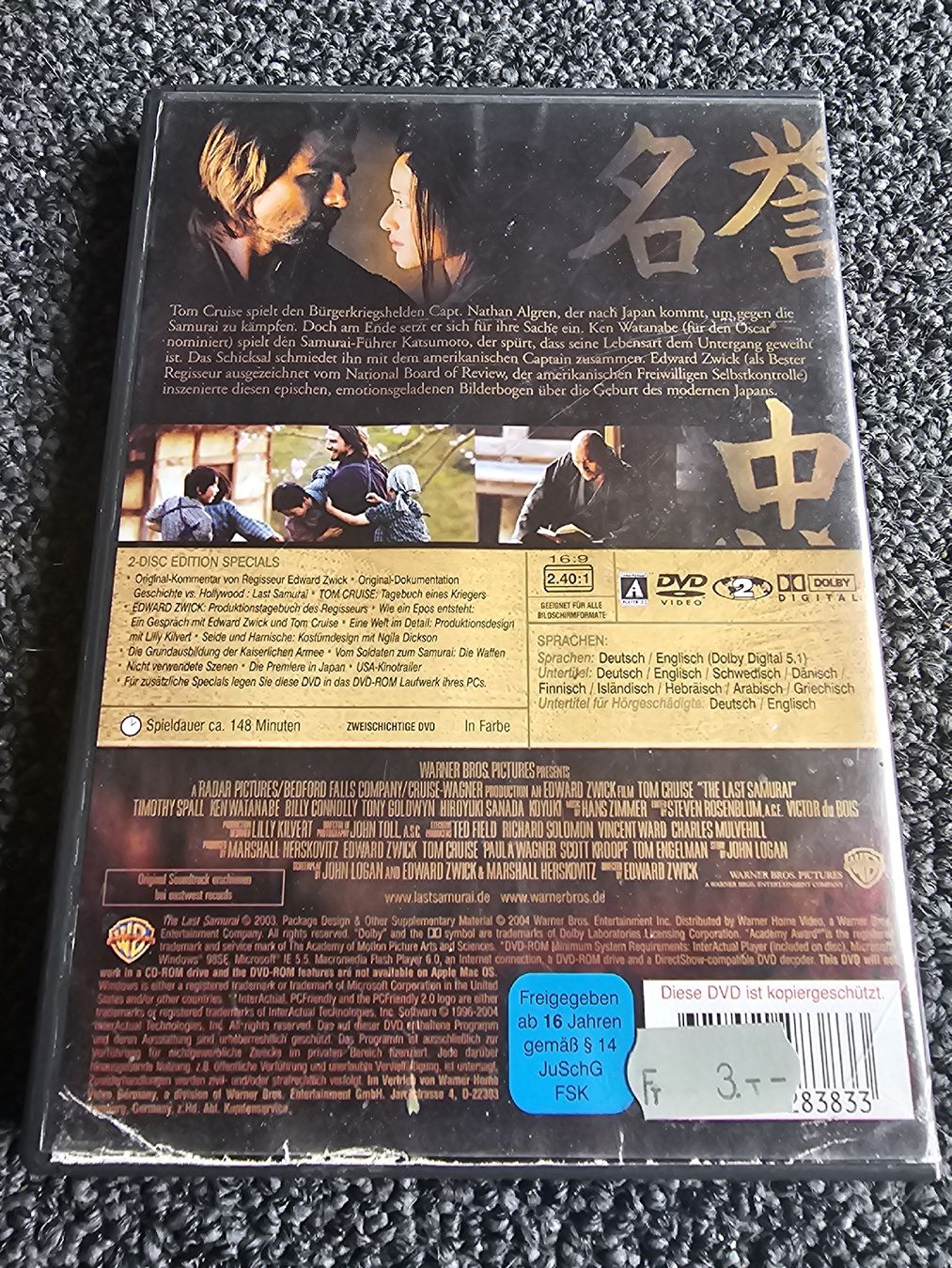 Tutti i DVDs: Last Samurai (22408) – Usato da Ruswil venduto da jan_bxl5 1