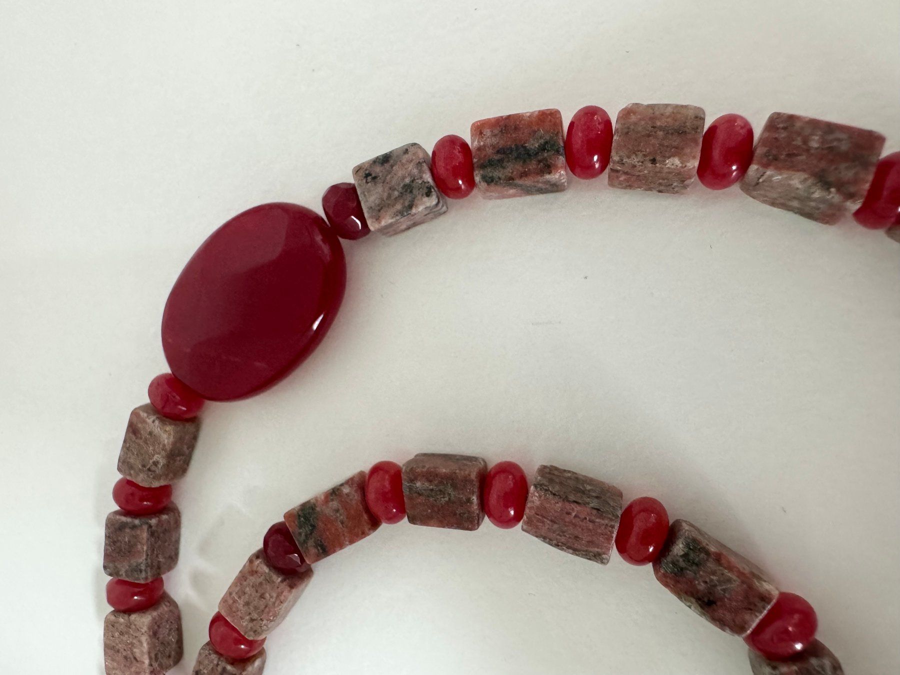 Catenine: Halskette Rhodonit, Jade – Nuovo (secondo la descrizione) da Biberist venduto da tl-schmuck 2