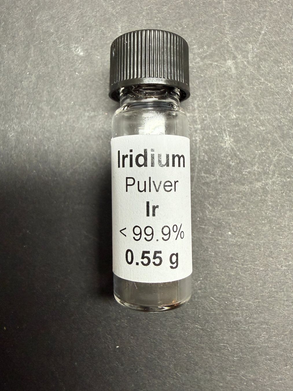 Metalli preziosi: Iridium Pulver, 0,55 g – Usato da Lützelflüh-Goldb venduto da Elementis