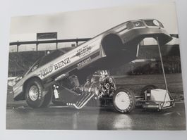 Foto Ricos Benz Funny Car Speed Show 1989 schwarz-weiss Rco1