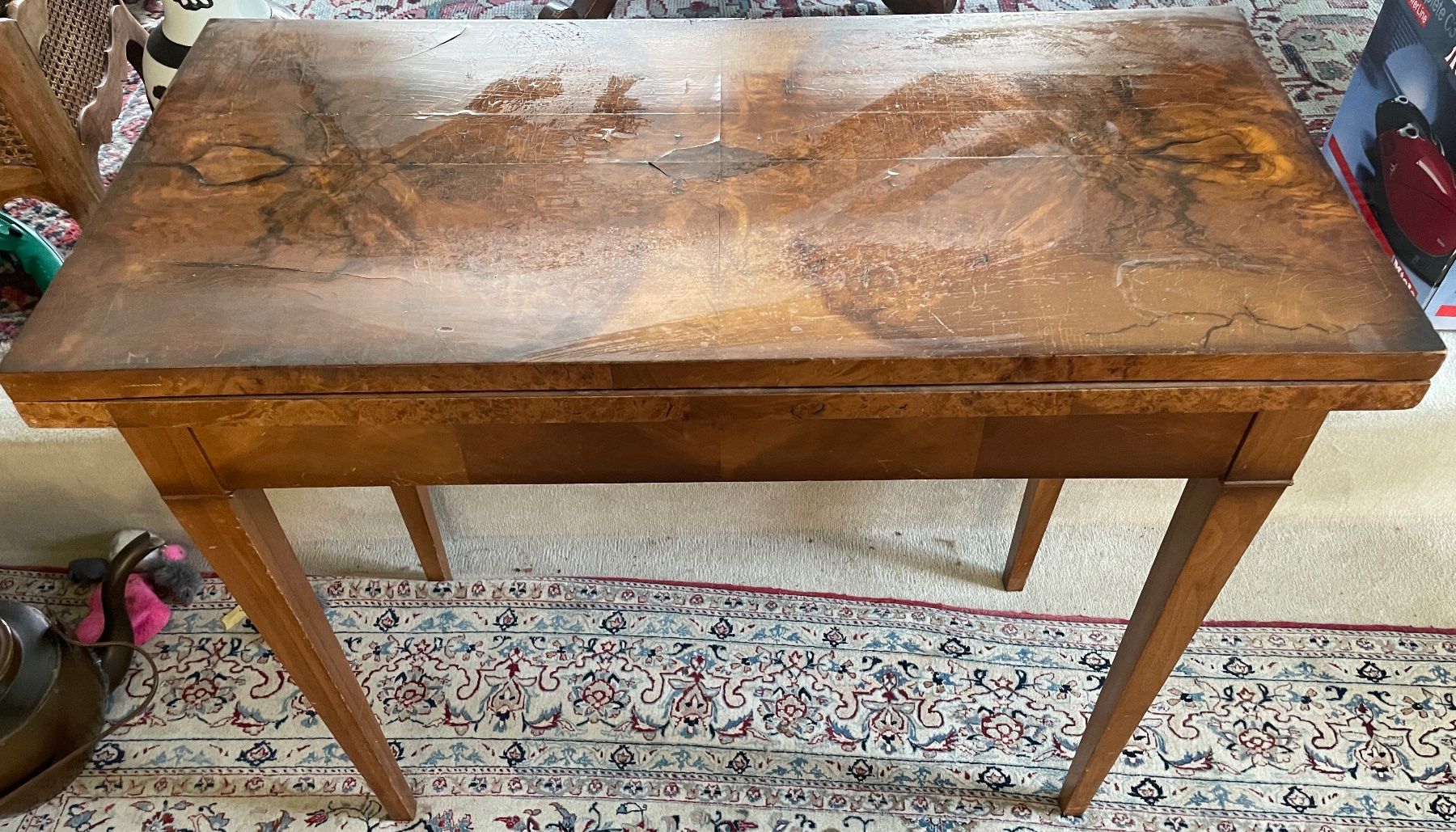 Tables: Biedermeier Beistelltisch Nussbaum Klapptisch – D'occasion à Volketswil par rubin74 2