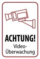 Blechschild-ACHTUNG VIDEOÜBERWACHUNG