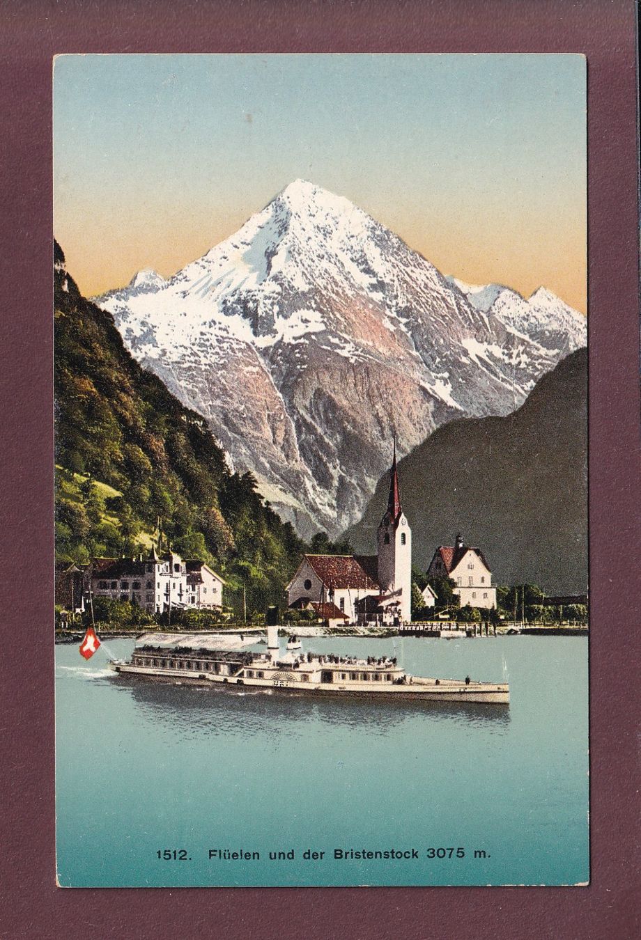 Cartoline postali: FLÜELEN - Schiff URI - Bristenstock – Usato da Pully venduto da nicecards