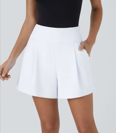 Damen Shorts weiss hoher Bund Seitentaschen weiss -ovp