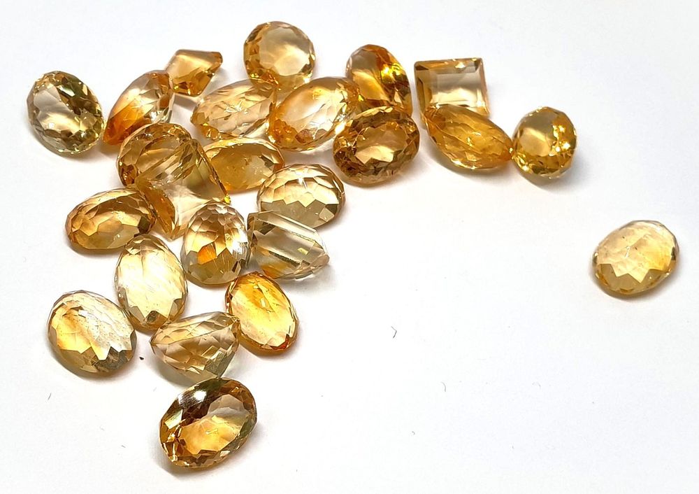 Lot De 3 Citrines Du Brésil 2,85 Ct - Pierres Précieuses Naturelles Jaunes