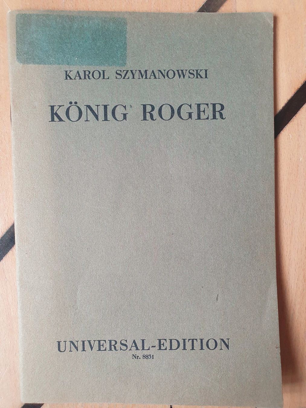 Libri: Karol Szymanowski - König Roger – Usato da Bern venduto da Llu