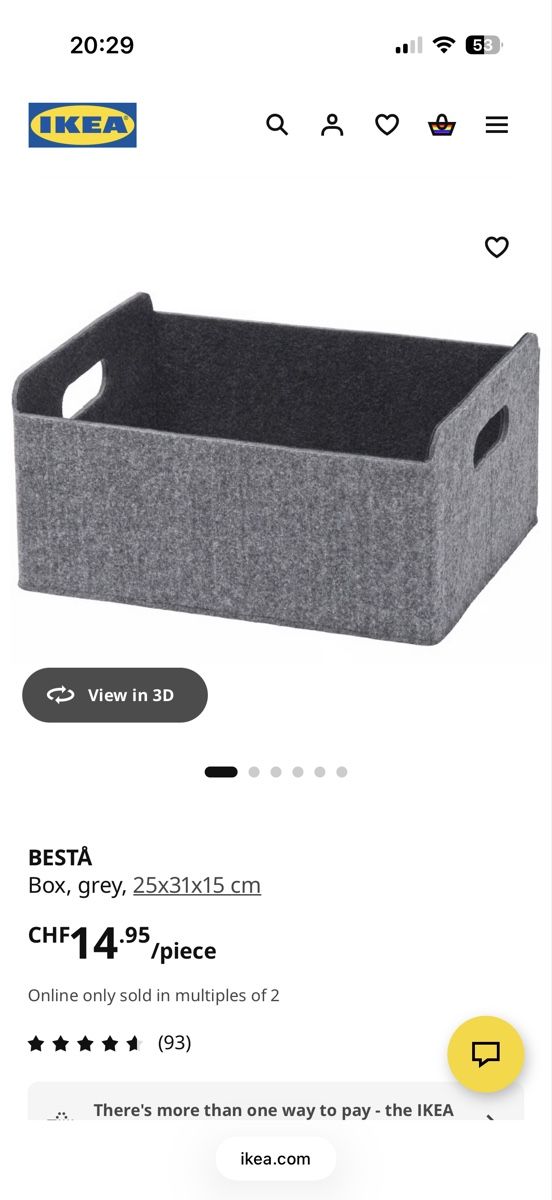 Sonstige Dekorationen & Accessoires: IKEA BESTA storage box 25x31x15 cm – Gebraucht aus Zürich von arr_vq5w 5