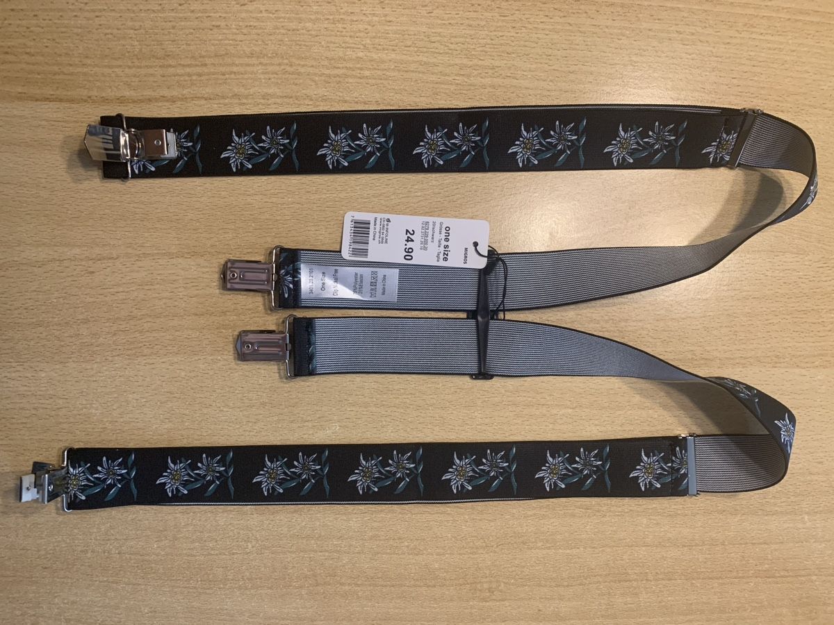 Altro in  Abbigliamento & Accessori: Hosenträger mit Edelweiss-Muster, One Size, NEU – Nuovo (secondo la descrizione) da Flums venduto da finn1975 1