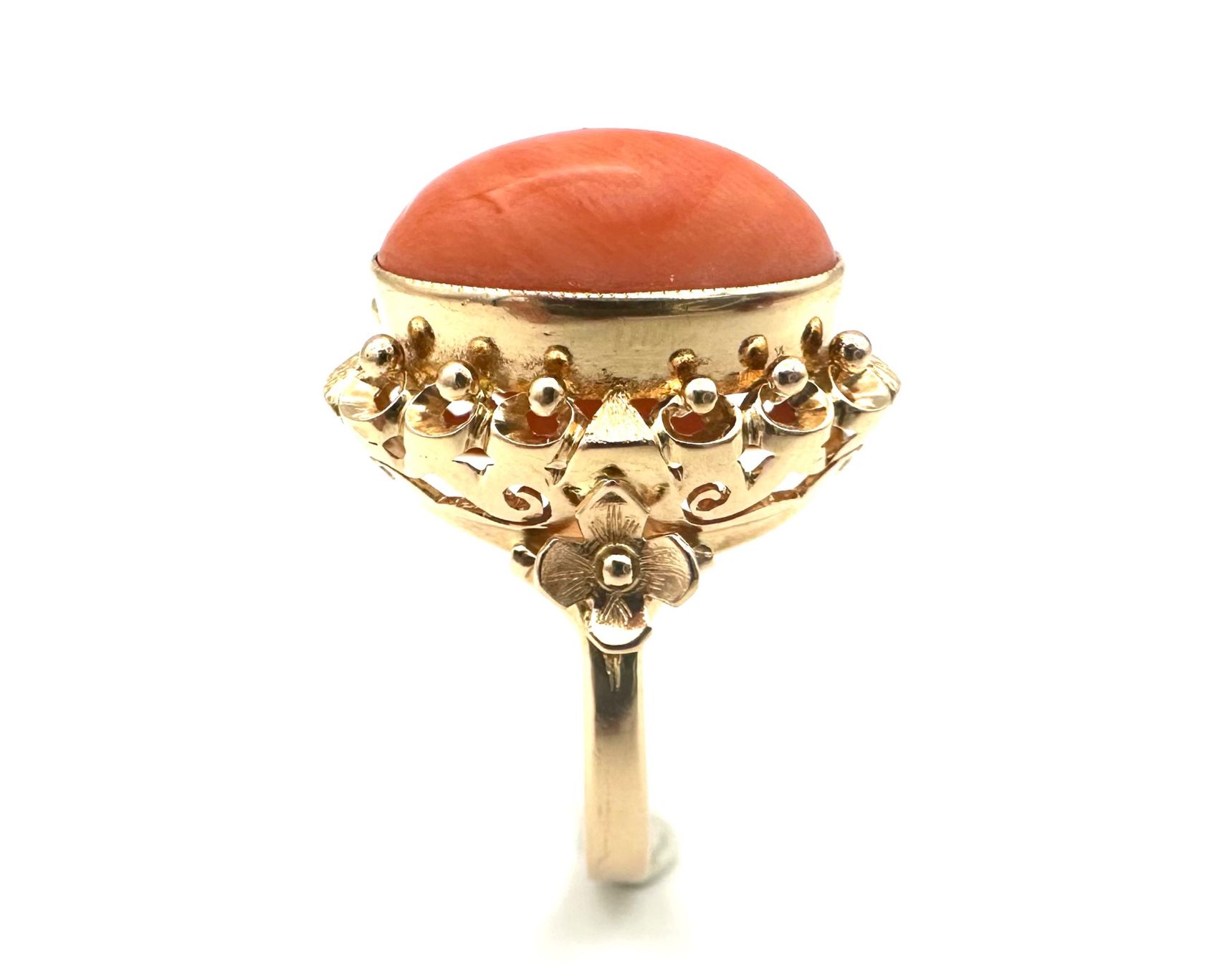Anelli: Bague vintage or et corail – Usato da Renens VD venduto da Diademe.sarl 2