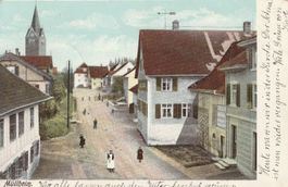 Müllheim-Karte gelaufen 1904