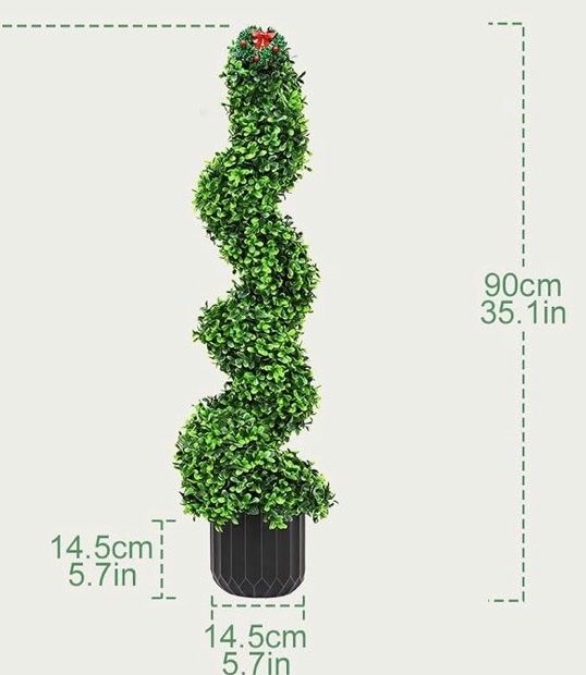 Plantes & graines: 2 STK. Künstlicher Buchsbaum Turm Formschnitt Spirale Kunst – Neuf avec emballage d'origine à Strengelbach par retourenjaeger 1