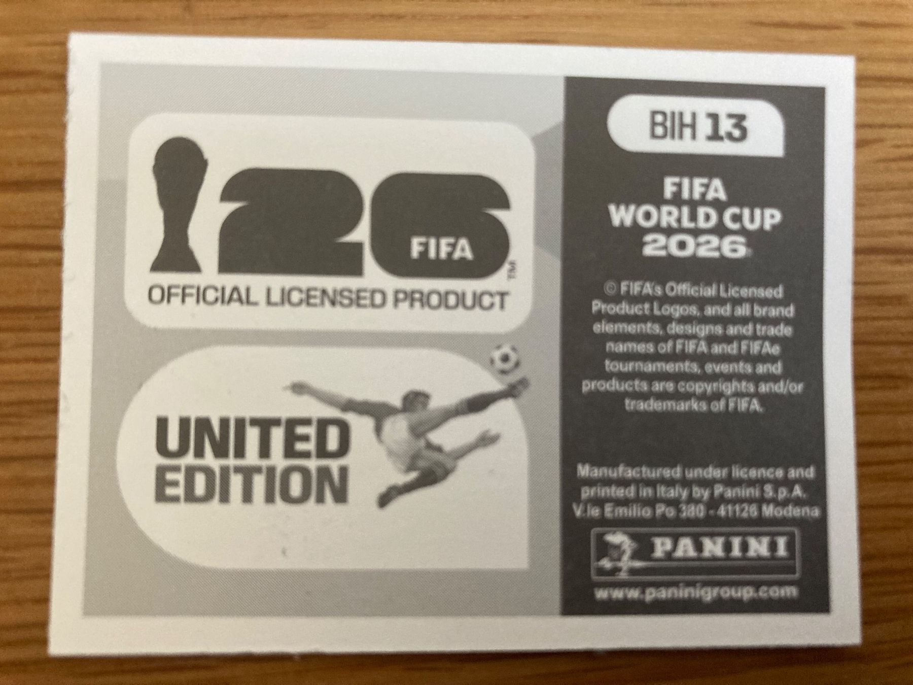 Panini Sammelbilder & Trading cards: WM Sticker BIH 13 – Neu (gemäss Beschreibung) aus Winterthur von Whitefish 1