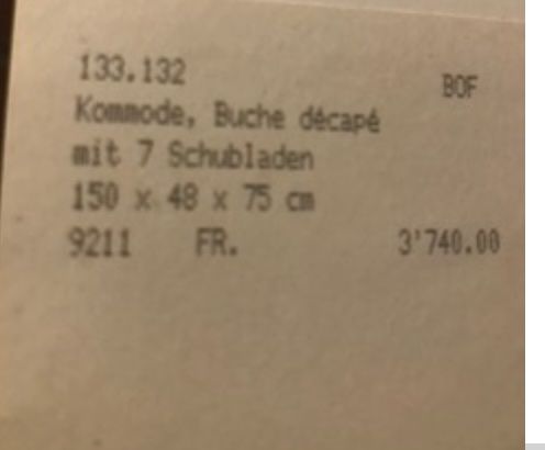 Cassettiere: Kommode Buche – Usato da Aarwangen venduto da to-hirschi 2