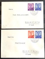 1936 / Pro Patria  Satz auf 2 Briefen W2-W4