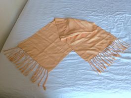 Seide-Baumwolle orange Tuch / foulard orange soie-coton