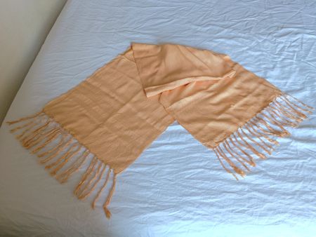 Seide-Baumwolle orange Tuch / foulard orange soie-coton