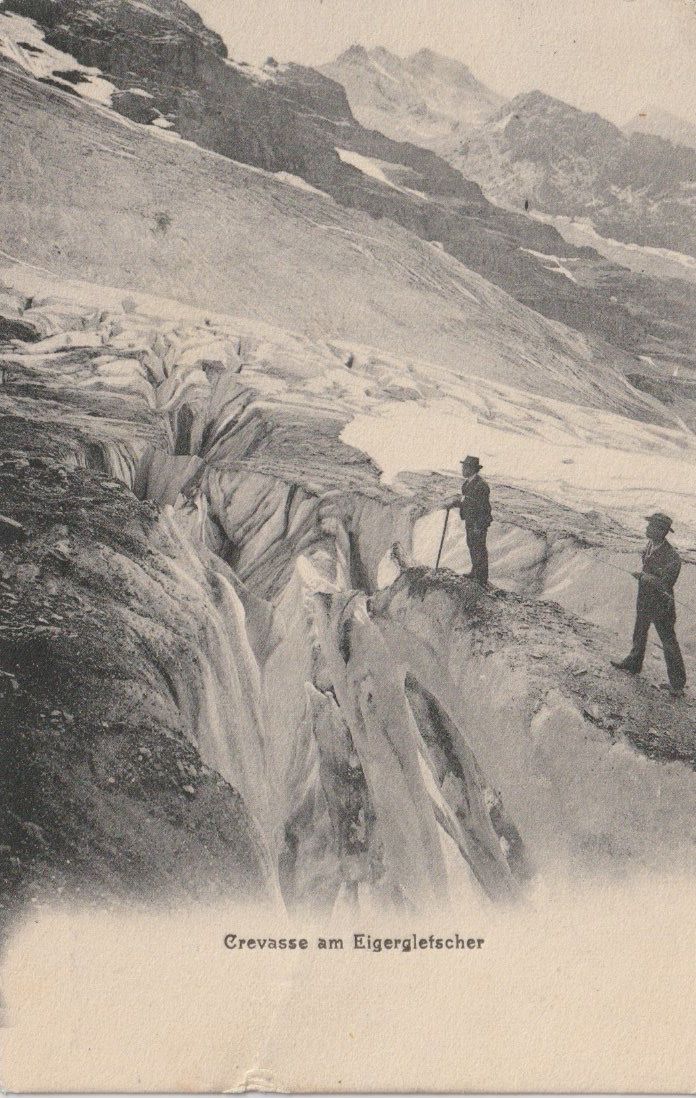 Cartoline postali: P 79 Eigergletscher, Crevasse, 1907 – Usato da Freienbach venduto da Bhaltis