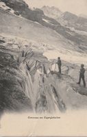 P 79 Eigergletscher, Crevasse, 1907