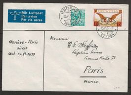 1937 : Brief mit Rundflug (RF 37.5b) : KP 360.--