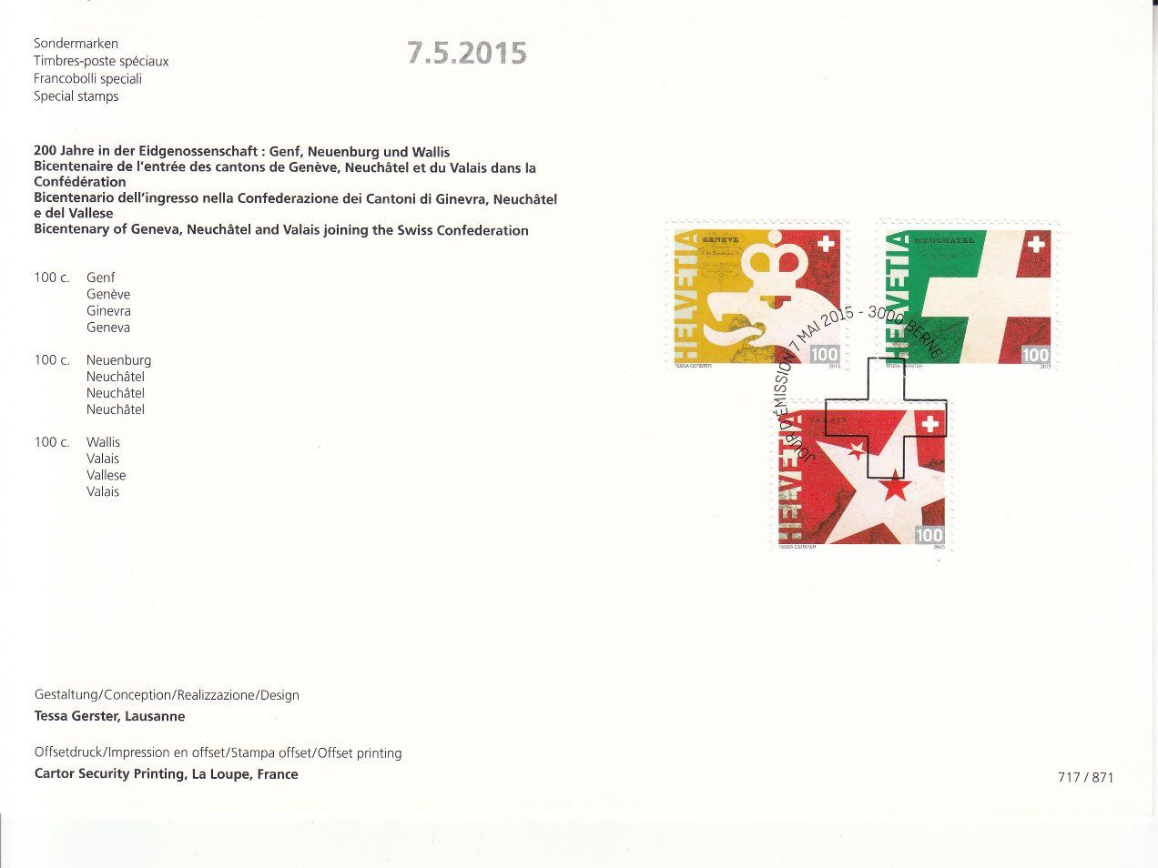 Tous les timbres: Faltblätter PTT SBK 717 mit ET – D'occasion à Bürglen TG par StampGraf