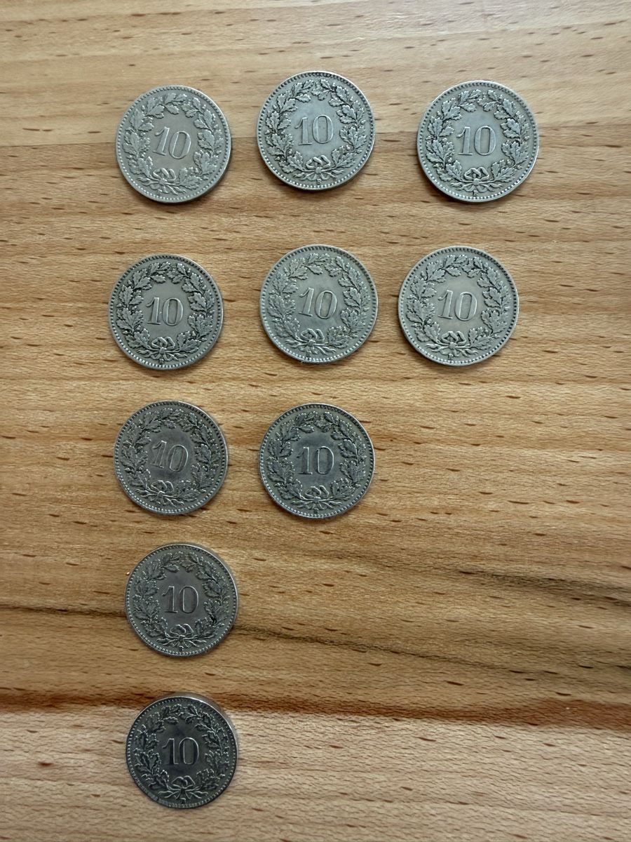 Toutes les monnaies: 21 x 10-Rappen Münzen – D'occasion à Grenchen par Bastet007 6