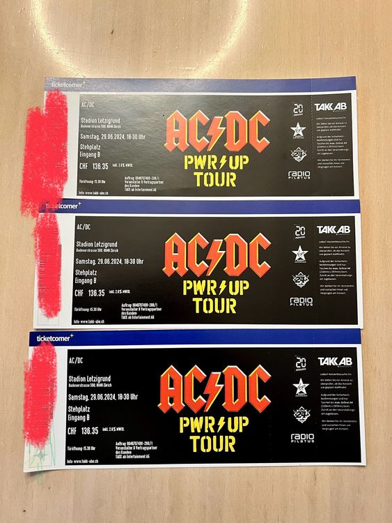 AC/DC Ticket 29.06.24 Letzigrund | Kaufen auf Ricardo