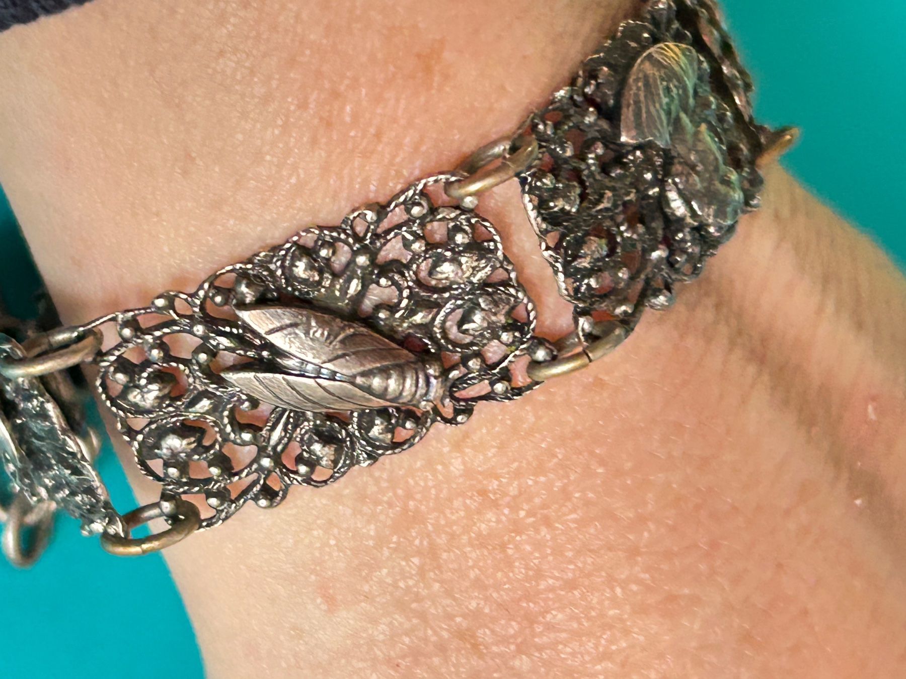 Armbänder & -reifen: Antikes Silberarmband, Armband, Vintage – Gebraucht aus Laufen von Bellebellezza 5