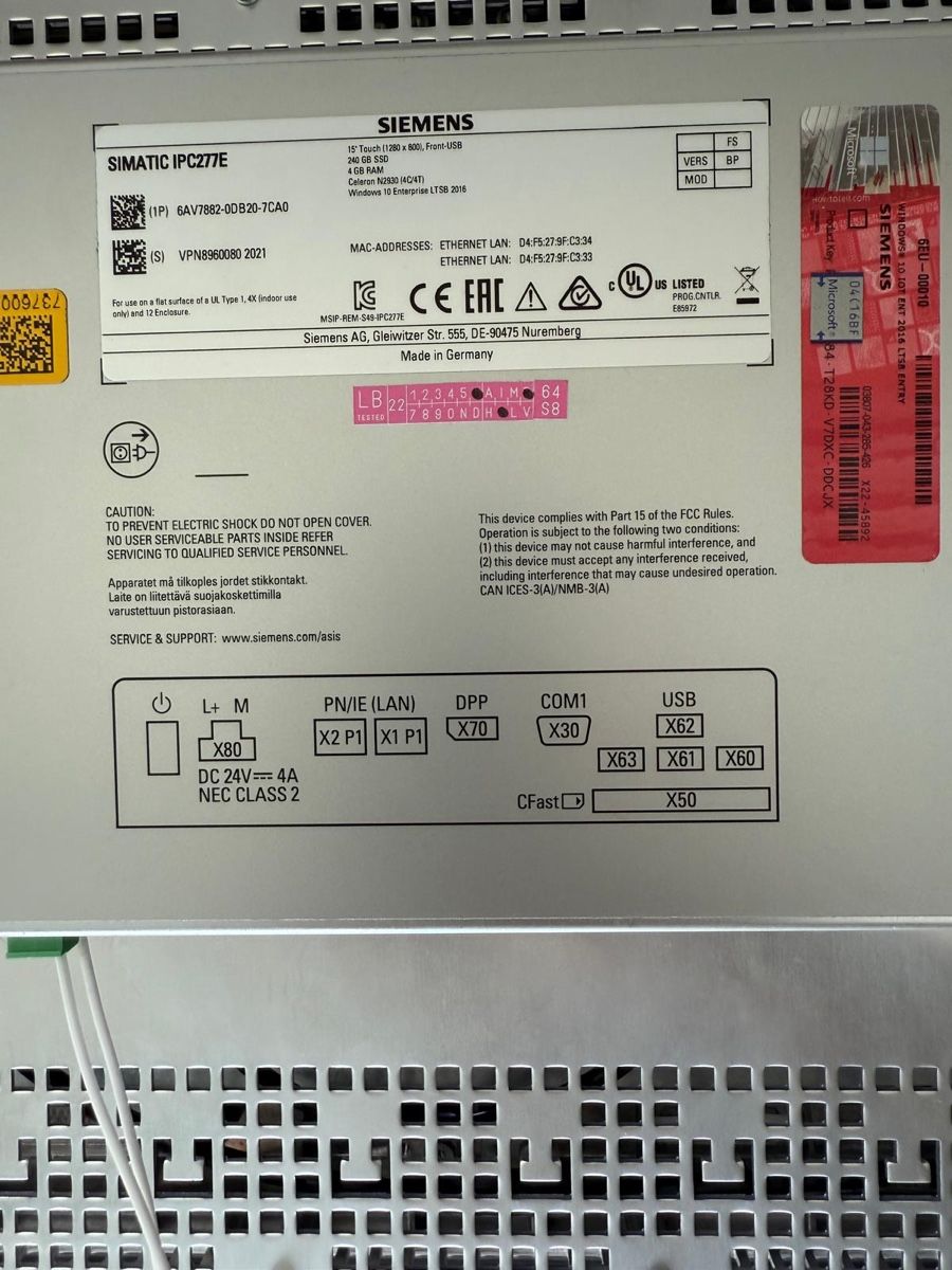 Siemens Componenti elettronici: SIMATIC IPC277E / 15 – Nuovo (secondo la descrizione) da Baar venduto da LIWW 5