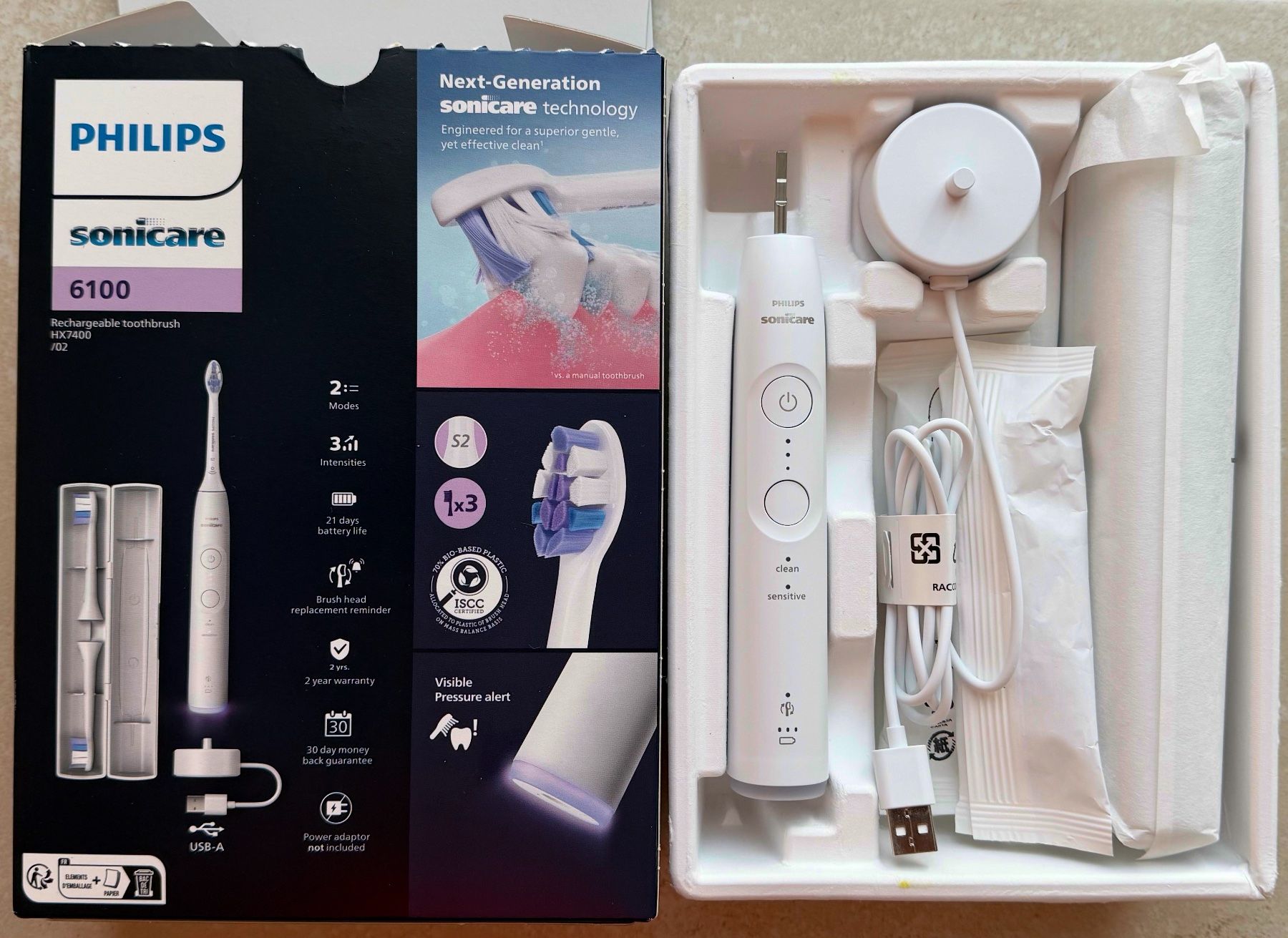Philips Sonicare Cura dei denti: Philips Sonicare 6100 Next-Generation Schallzahnbürste – Usato da Wetzikon ZH venduto da Kunzmark