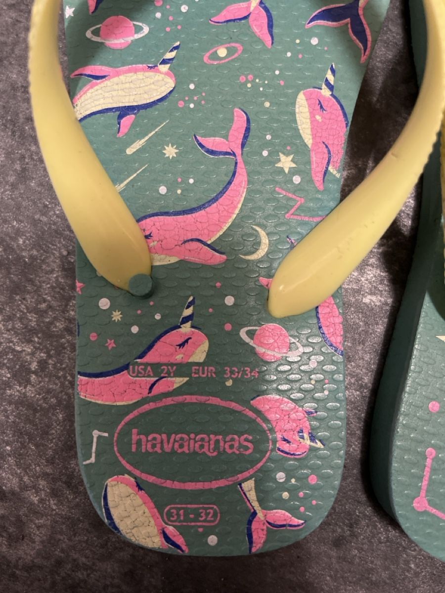 Havaianas Scarpe per ragazzi: Havaianas Flipflops , Grün/Gelb – Usato da Aarau venduto da SCH_EV 2