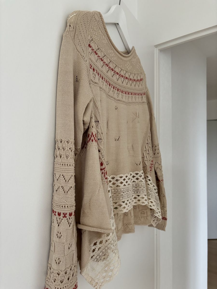 High Pullover & Sweatshirts: HIGH Strickpullover Gr.S Beige/Rot – Neu (gemäss Beschreibung) aus Rorschacherberg von gal_kgc8 4