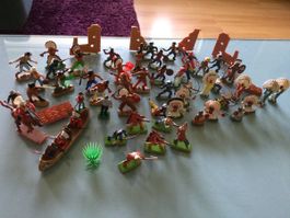 West Germany Cowboys und Indianer Pferde und Kanu Details B.
