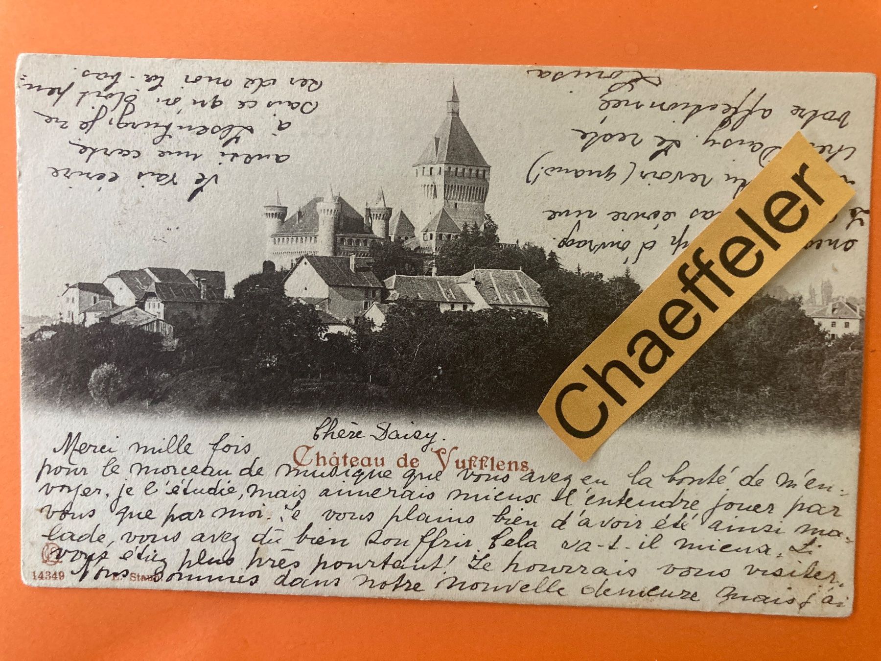 Cartes postales: 1902 Château de Vufflens – D'occasion à Zürich par Chaeffeler